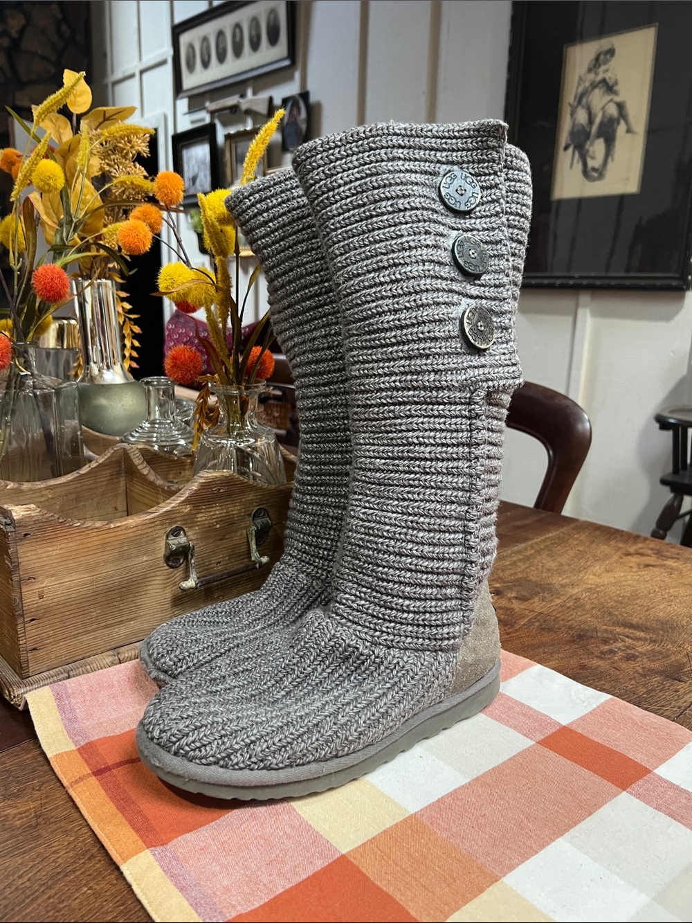 UGG Vintage Cardy Knit Tall Boots